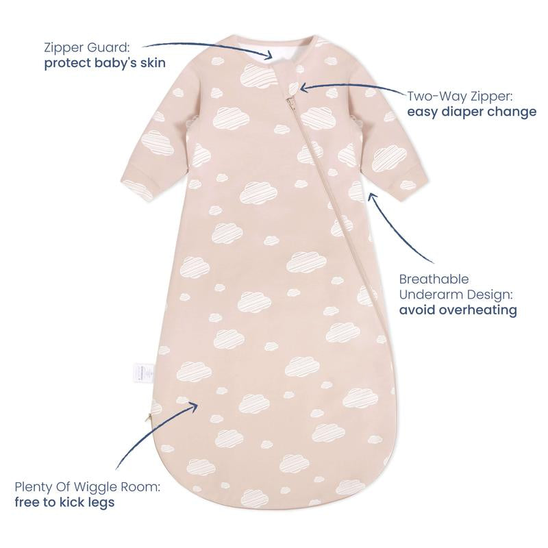Kaiya Baby Organic Cotton Long Sleeve Sleep Sack - 1.0 TOG