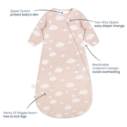 Kaiya Baby Organic Cotton Long Sleeve Sleep Sack - 1.0 TOG