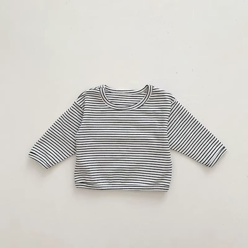 Toddler Outfit Set - Adorable Striped T-Shirt & Denim Overalls for Boys and Girls