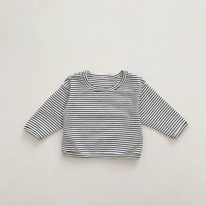  Toddler Outfit Set - Adorable Striped T-Shirt & Denim Overalls for Boys and Girls