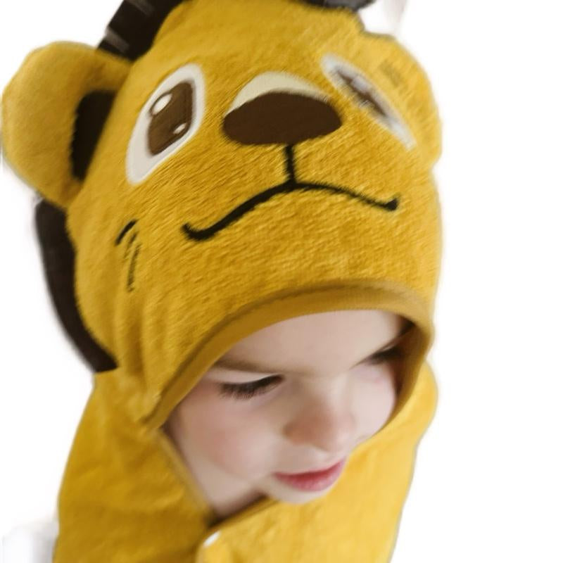 L.W. Clothing Company Baby & Toddler Lion Hooded Bath Towel with High Absorbency, Soft Material, 70% Bamboo Viscose, Ideal for 0-6 Years Gifts