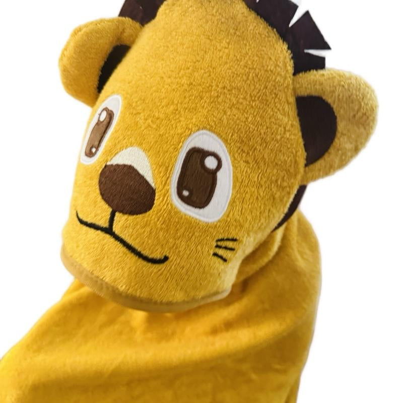 L.W. Clothing Company Baby & Toddler Lion Hooded Bath Towel with High Absorbency, Soft Material, 70% Bamboo Viscose, Ideal for 0-6 Years Gifts
