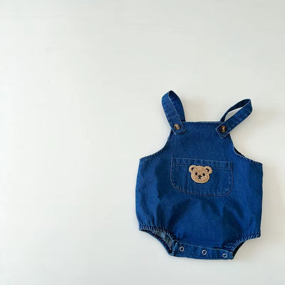  Toddler Outfit Set - Adorable Striped T-Shirt & Denim Overalls for Boys and Girls
